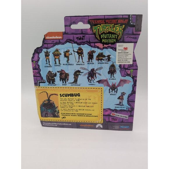 TMNT Scumbug The Vermin Teenage Mutant Ninja Turtle Mutant Mayhem Nickelodeon - Picture 2 of 2